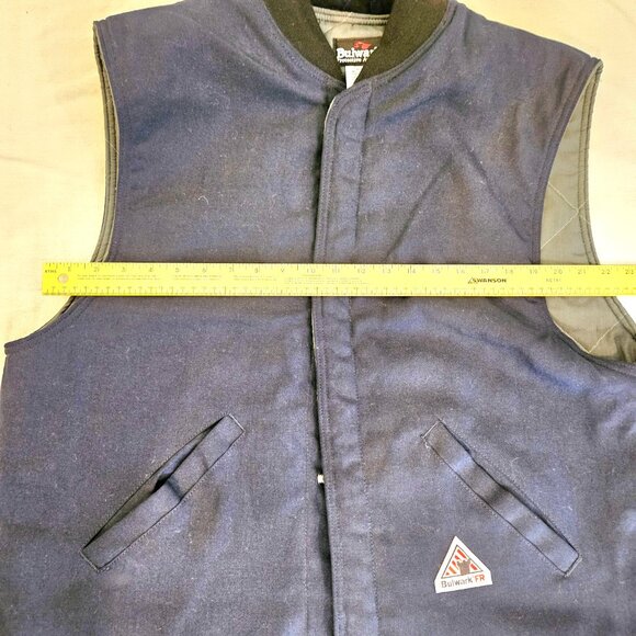 Bulwark FR Insulated Vest Fire Retardant Workwear Safety Gear Navy Men's XL BLUE - Picture 8 of 11